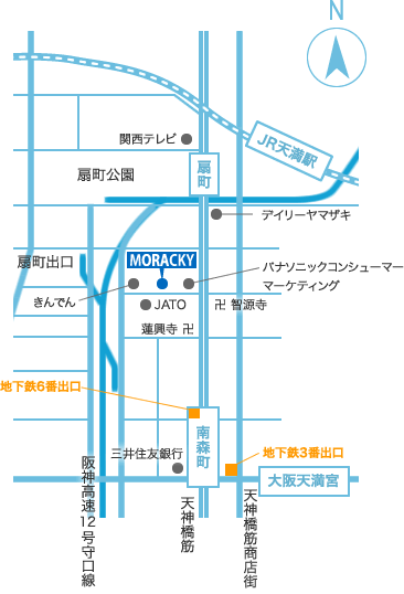 MORACKY モラッキー道場・末広への地図